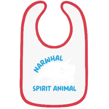 Discover Narwhal Is My Spirit Animal Unicorn Of The Sea Bibs