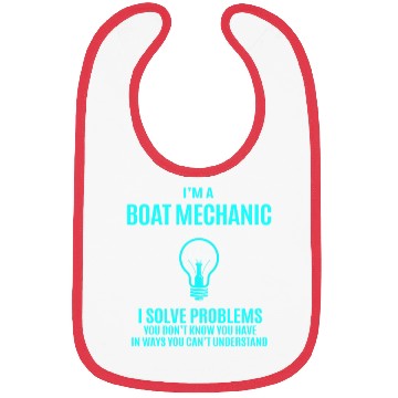 Discover Boat Mechanic Bibs - I Solve Problems Gift Item