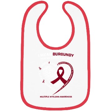 Discover I Wear Burgundy Father In Law Multiple Myeloma Awa Bibs