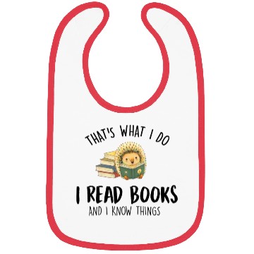 Discover Hedgehog And Reading Lover Funny Birthday Bibs