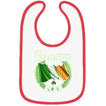 Discover Brown Surname Irish Last Name Ireland Flag Bibs