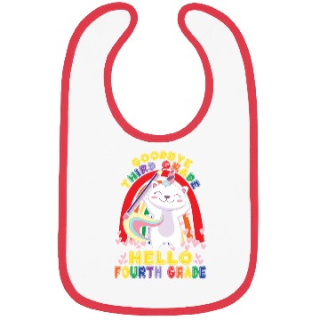 Discover Goodbye 3rd Grade Hello Fourth Grade Student Bibs