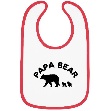 Discover Papa Bear With 2 Two Cubs Dad Father Bibs