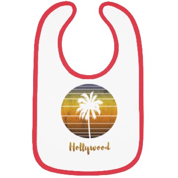 Discover Retro Souvenir Hollywood California Sunset Bibs