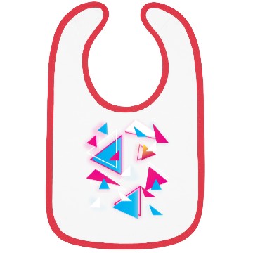 Discover Vaporwave Geometric Aesthetic Vaporwave Triangles Bibs