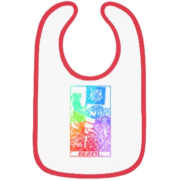 Discover Death Tarot Card Psychic Occult Pagan Witch Rainbo Bibs