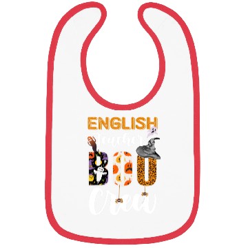 Discover English Teacher Boo Crew Halloween Matching Bibs