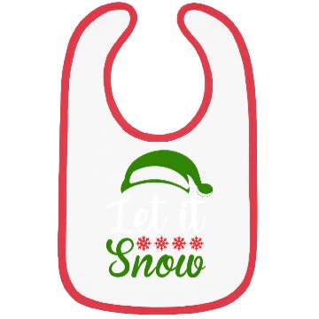 Discover Let it snow Funny Christmas Bibs