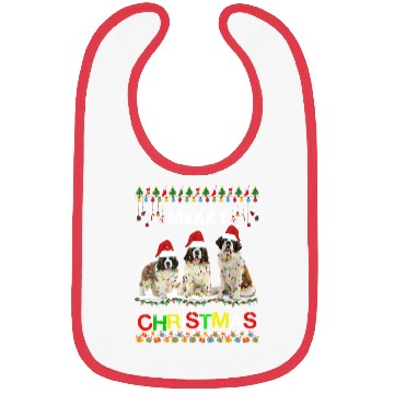 Discover Saint Bernard Christmas Tree Light Pajama Xmas Dog Bibs