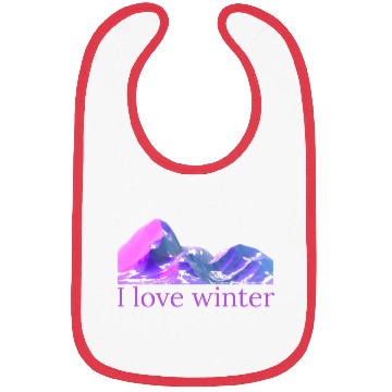 Discover I love winter - mountain-winter in cool colors Bibs