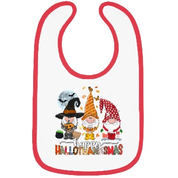 Discover Happy Hallothanksmas Gnomes Lover Halloween Bibs