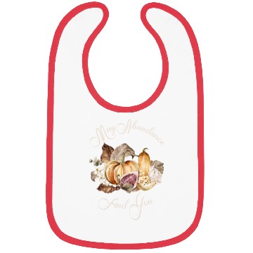 Discover Autumn Abundance Quote Pumpkin Nature Bibs