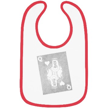 Discover Womens Skeleton Queen Playing Card Gambling Hallow Bibs