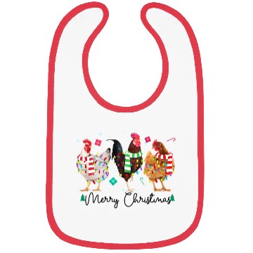Discover Merry Christmas Funny Chicken With Christmas Light Bibs