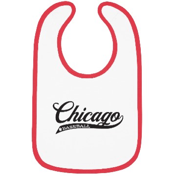 Discover Vintage Chicago script baseball Bibs