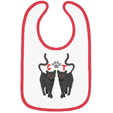 Discover FUNNY halloween scary CAT Bibs phantom