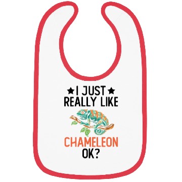 Discover I Just Really Like Chameleon Lizard Reptile Pet Bibs