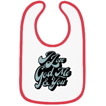 Discover I Love God, Me & You (light blue) Bibs