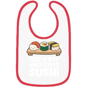 Discover Just a Boy Who Loves Sushi Bibs