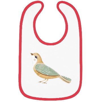 Discover Folk art little fancy bird Bibs
