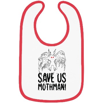 Discover Halloween Mothman Mythical Line Art Beast Monster Bibs