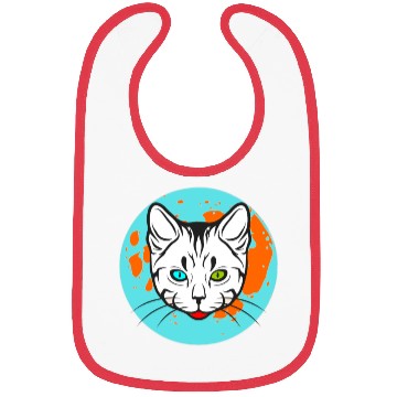 Discover Hello cat, best halloween scary head Bibs