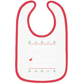 Discover Naughty Nice Airline Pilot, Matching Christmas Bibs