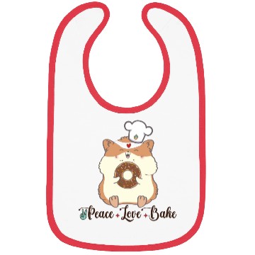 Discover peace love bake Bibs