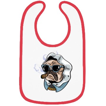 Discover Pug King Smoker Gift Bibs