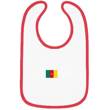 Discover Cameroon Flag Heartbeat Bibs