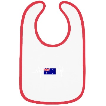 Discover Australia Flag Heartbeat Bibs