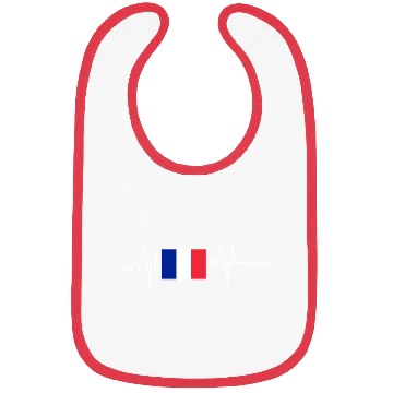 Discover France Flag Heartbeat Bibs