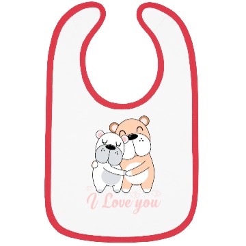 Discover I Love you Bulldog Bibs