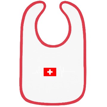 Discover Switzerland Flag Heartbeat Bibs