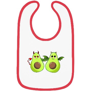 Discover Devil and bat avocado friends Bibs
