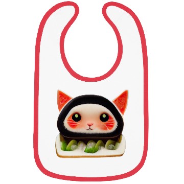 Discover Sushi Cat Bibs