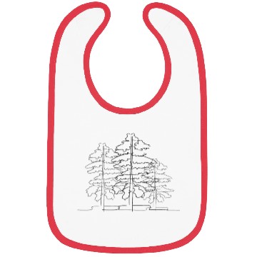 Discover Tree Forest Line Art Bibs