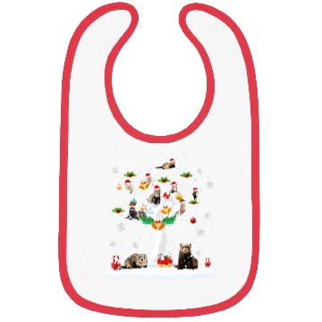 Discover Ferret Christmas On Winter Tree Ferret Lover Bibs