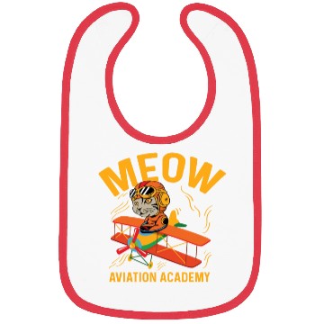 Discover Meow Aviation Academy Co-Pilot Gift Bibs