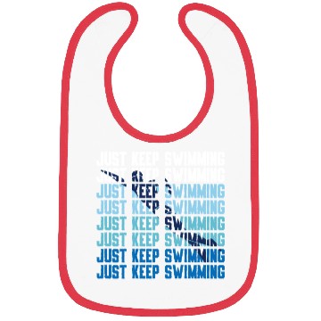 Discover Swimmer Swim Just Keep Swimming Bibs