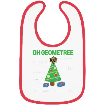 Discover Funny Math Geometry Christmas Tree Teacher Bibs