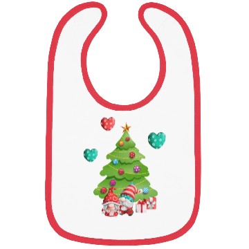 Discover christmas is love, gnomes, christmas tree, love Bibs