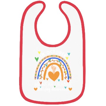 Discover Rainbow in October orange Unity Day bullying Bibs