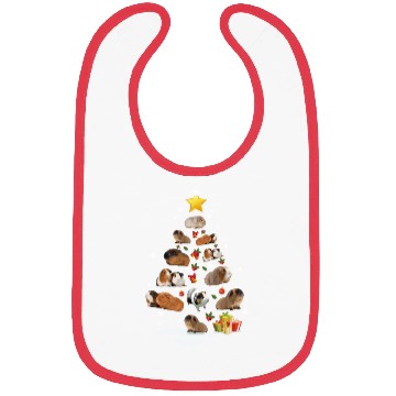 Discover Guinea Pig Christmas Tree Xmas Funny Gift Bibs