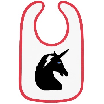 Discover Unicorn Head Lightning bolt Bibs