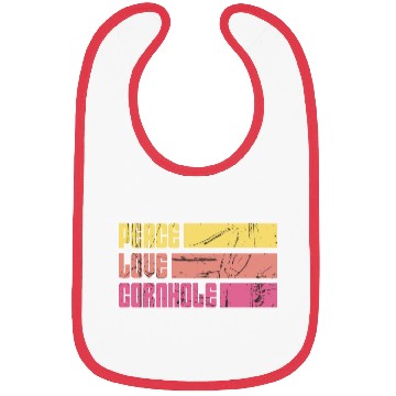 Discover Peace Love Cornhole Bibs