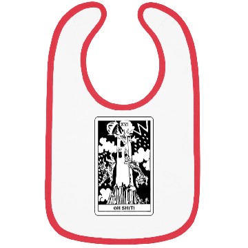 Discover Oh Shit! - The Tower Tarot Card Bibs