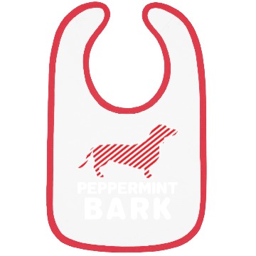 Discover Christmas Dog Peppermint Bark Dachshund Funny Bibs