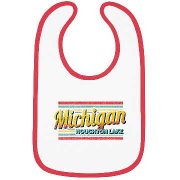 Discover Houghton Lake Michigan Vintage Souvenir 70S 80S St Bibs