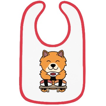 Discover Sushi Lover Pomeranian Bibs